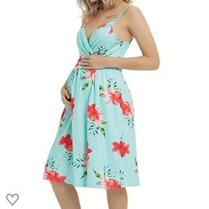 Floral Maternity Dress Short